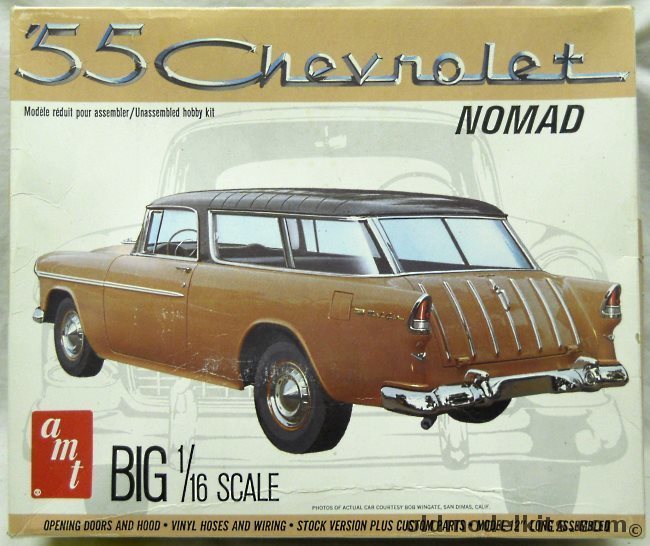 AMT 1/16 1955 Chevrolet Nomad Station Wagon - Stock or Custom Versions, T842 plastic model kit